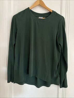 Athleta Women's Long-Sleeve Crew Neck Top - Dark Green